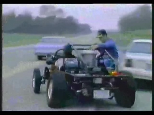 Stan Driving the Dunebuggy