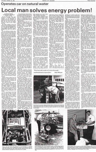 Meyer Newspaper Report Grove City Record 10-25-1984