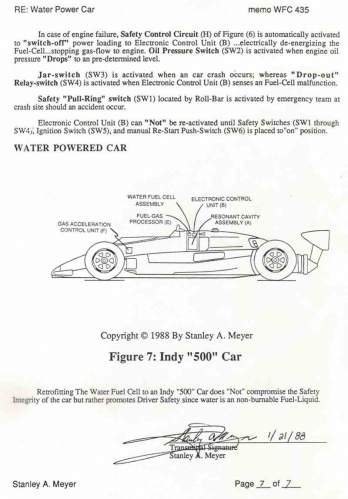 Stan Meyer Water Fuel Racecar Proposal 2